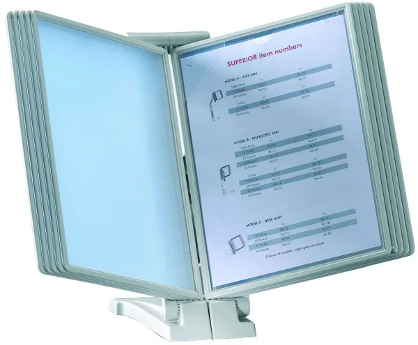 Q-connect A4 sistema di registrazione da tavolo grigio chiaro