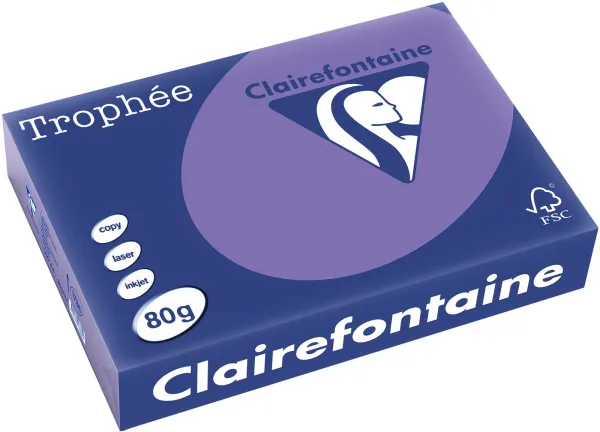 Q-connect Trophee carta per fotocopie A4 80g viola intenso 500 fogli